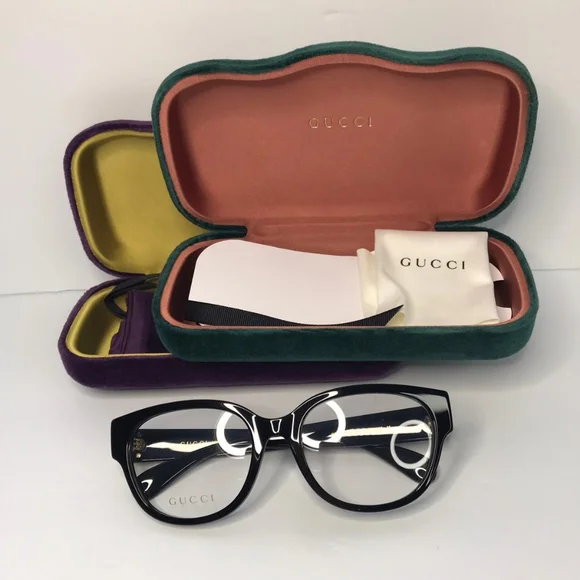 💯original Gucci Demo Square Ladies Eyeglasses GG1411O 004 53.